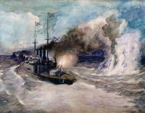 La bataille navale entre la flotte de la mer Noire et le croiseur blindé allemand Goeben, le 5 novembre 1914 - Mikhail Mikhailovich Semyonov