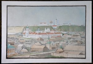 Vue de Tobolsk, années 1850 - Mikhail Stepanovich Znamensky