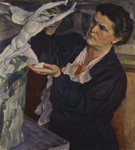 Portrait de la sculptrice soviétique Vera Mukhina - Mikhail Vasilievich Nesterov