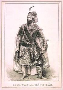 Márton Lendvay dans le rôle de Bánk Bán (Miklós Barabás, 1845)