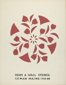 Design de Lyman, Maine 1755-1780 : Du Portfolio Proposé "Pochoirs Muraux du Maine"