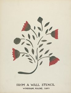 Design de Windham, Maine 1803: Du portefeuille proposé "Maine Wall Stencils"