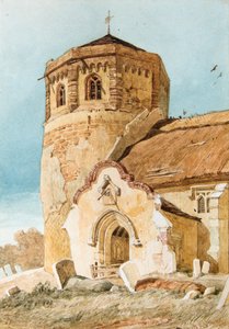 La Tour et le Porche Sud, Église Saint-André, West Dereham - Miles Edmund Cotman