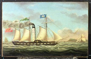 Le paquebot à vapeur "Saint Patrick" sur la ligne Liverpool-Dublin, 1827