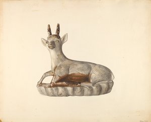 Figurine de cerf, vers 1938 - Mina Lowry