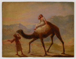 Homme et femme sur un chameau