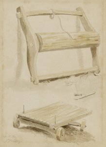 Chariot en bois, St. Valery