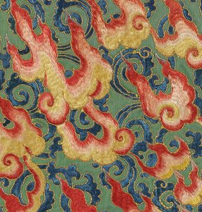 Détail de Thangka impérial brodé en soie - Ming Dynasty Chinese School