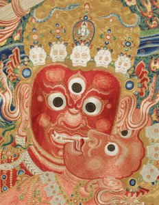 Détail de Thangka impérial brodé en soie - Ming Dynasty Chinese School