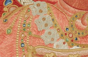 Détail de Thangka impérial brodé en soie - Ming Dynasty Chinese School