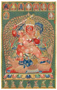 Thangka impérial en soie brodée - Ming Dynasty Chinese School