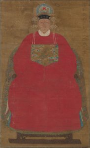 Madame Han Neefang (rouleau suspendu, encre et couleur sur soie) - Ming Dynasty Chinese School