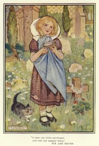 Nous sommes sept (lithographie en couleur) - Minnie Didbin Spooner