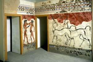 Art minoen : animaux et combattant