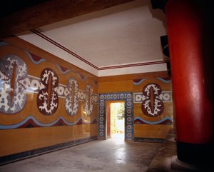 Art grec : la salle du palais de Cnossos, Grèce - Minoan