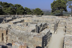 Site archéologique minoen de Phaistos. Complexe nord-est. Complexe de quatre pièces adjacentes à l