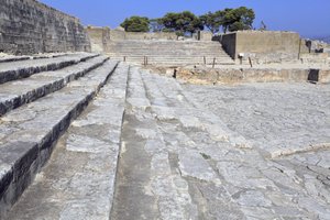 Site archéologique minoen de Phaistos, cour ouest et zone théâtrale - Minoan