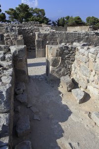 Site archéologique minoen de Phaistos. Les magasins ouest