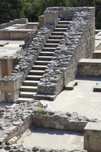 Partie orientale du palais du roi Minos à Knossos entre le mégaron de la reine et la cour centrale, Crète, 1600-1450 av. J.-C. - Minoan