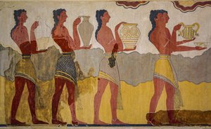 Reconstruction de la fresque de la procession