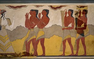 Reconstruction de la fresque de la procession
