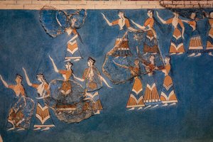 Bosquet sacré et danse fresque - Minoan