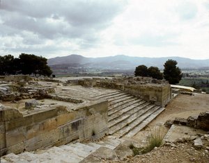 Vue des ruines de Phaistos, 2700-1200 av. J.-C. - Minoan