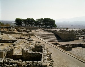 Vue des ruines de Phaistos, 2700-1200 av. J.-C. - Minoan