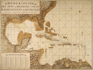 Carte du golfe du Mexique et des îles des Caraïbes - Miol Polo