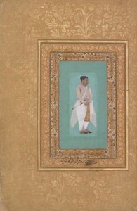 recto : Portrait de Raja Suraj Singh Rathor, verso : Page de calligraphie, recto : fin du 16ème siècle - Mir 