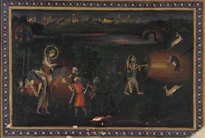 Chasse au cerf de nuit - Mir Kalan Khan