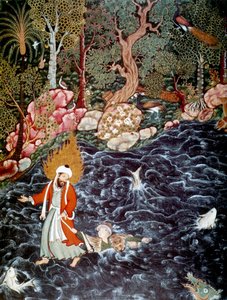 Le prophète Élie sauvant le prince Nur ad-Dahr - Mir Sayyid Ali