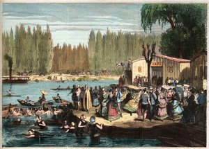 Baignade à La Grenouillère, juste à l