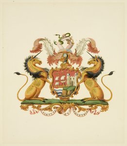 Armoiries de la ville de Bristol, vers 1830 - Miss (attr.to) Braikenridge