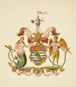 Armoiries de la Société des Marchands Aventuriers, vers 1830 - Miss (attr.to) Braikenridge