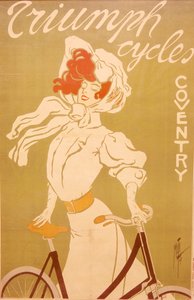 Affiche publicitaire pour les bicyclettes Triumph, 1907 - Misti