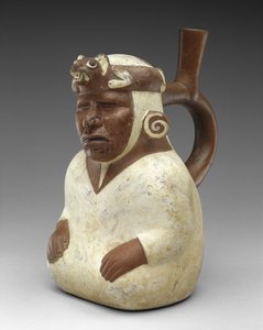 Vaisseau effigie de chaman aveugle - Moche Moche