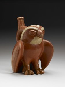 Vase faucon, 200-450 apr. J.-C. (terre cuite avec engobe) - Moche Moche