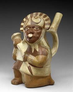Vase effigie de guerrier agenouillé - Moche Moche