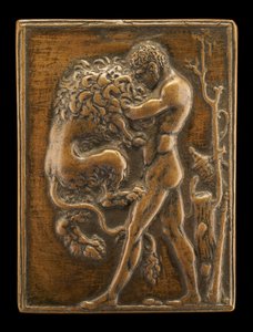 Hercule debout avec le lion de Némée - Moderno