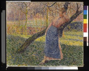 Femme dans un verger