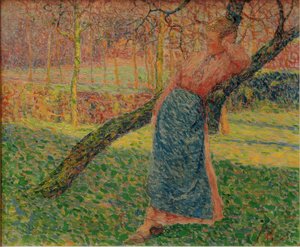 Femme dans un verger
