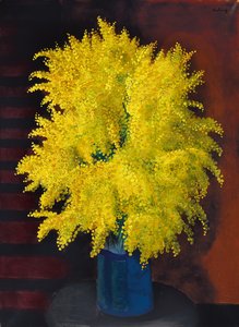 Bouquet de mimosas, vers 1930 (huile sur toile) - Moise Kisling