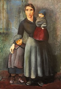 Mère avec ses enfants