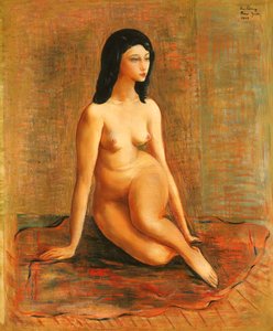 Nu assis ; Nu Assis - Moise Kisling