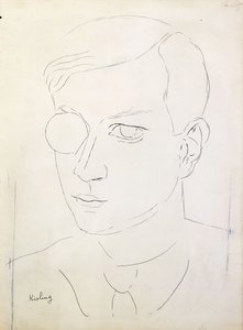 Portrait de Tristan Tzara ; Portrait de Tristan Tzara - Moise Kisling
