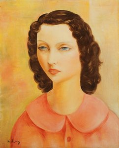 Portrait of a Young Girl; Portrait de Jeune Fille; Moise Kisling (1891-1953) - Moise Kisling