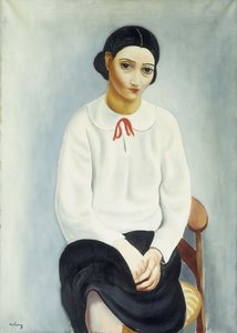 Woman in a White Blouse ; Femme au Chemisier Blanc - Moise Kisling