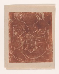 Deux femmes nues assises