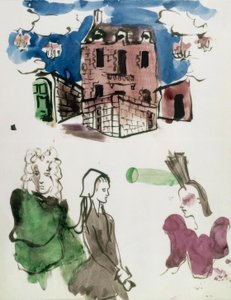 Conception de décor de scène et figurines